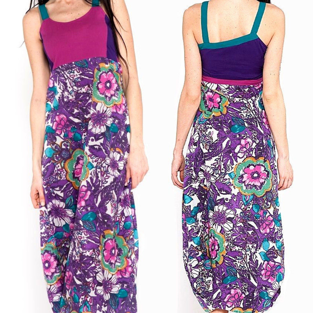 MiX MATcH Long Floral Skirt DRESS XL Spanish Brand